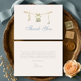 Golf Clothesline Little Putter Baby Shower サンキューカード