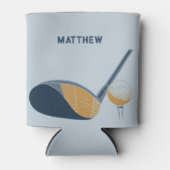Golf Club and Ball Personalized Golfers Name 缶クーラー (正面)