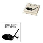 Golf Club and Golf Ball with Custom Text ラバースタンプ (押印)