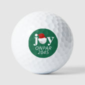 Golf Club Christmas Party Favor Joy Modern Green ゴルフボール (正面)
