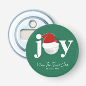 Golf Club Christmas Party Favor Joy Modern Green 栓抜き (正面)