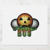 Golf Club Course Halloween Golfer Retirement Gift スパークリングワインラベル (シングルラベル)