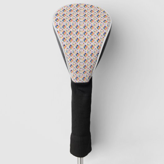 Golf club head cover featuring a vibrant ゴルフヘッドカバー (正面)