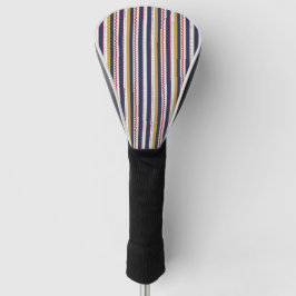Golf club head cover with vertical stripes  ゴルフヘッドカバー