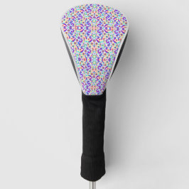 Golf club headcover with a colorful floral pattern ゴルフヘッドカバー