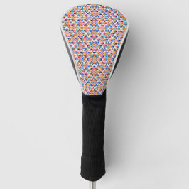 Golf club headcover with a colorful geometric  ゴルフヘッドカバー