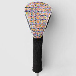 Golf club headcover with a colorful geometric  ゴルフヘッドカバー