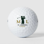 Golf Club Name Abbreviation with Monogram ゴルフボール (正面)