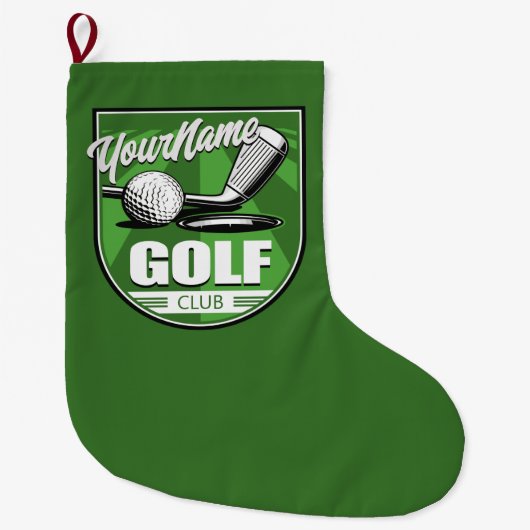 Golf Club NAME Pro Golfer Player Personalized   ラージクリスマスストッキング (正面)