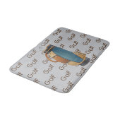 Golf Clubs Bag Tiled Text Design バスマット (アングル)