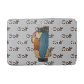 Golf Clubs Bag Tiled Text Design バスマット (正面)