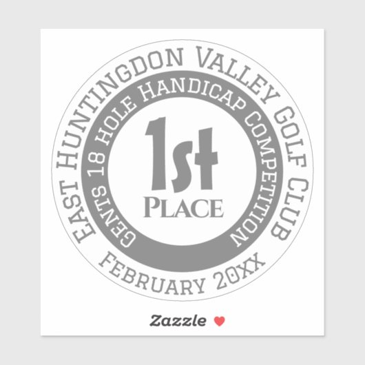 Golf Competition Prize Sticker シール (シート)