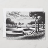 Golf Couple Wedding Rehearsal 招待状 (裏面)