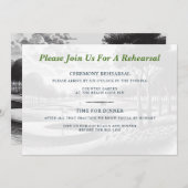 Golf Couple Wedding Rehearsal 招待状 (正面/裏面)