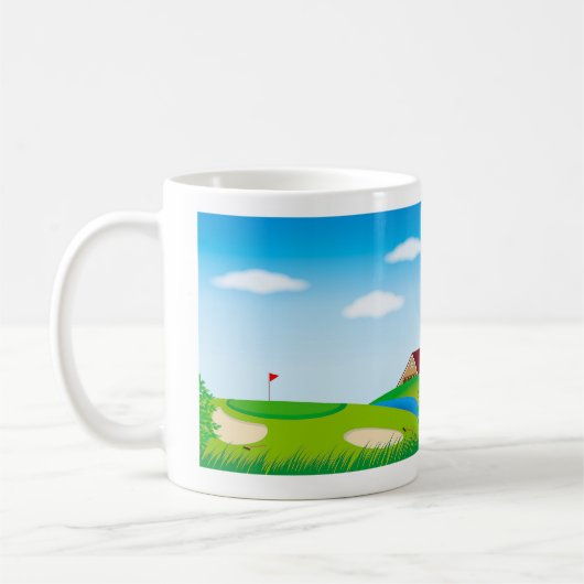 Golf course コーヒーマグカップ (左)
