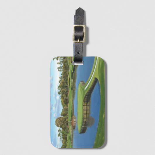 Golf course greeens background ラゲッジタグ (正面縦)