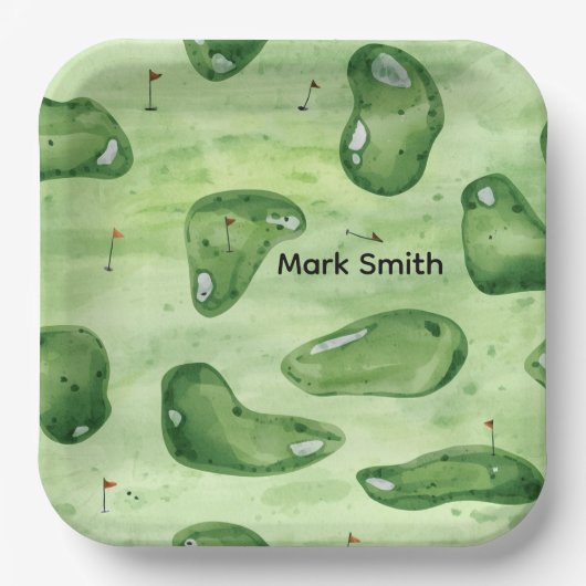 Golf Course Paper Plates | Golf Party Tableware fo ペーパープレート (正面)