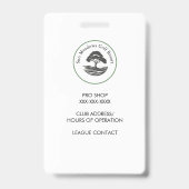 Golf Course Press & Guest Access Badge バッジ (裏面)