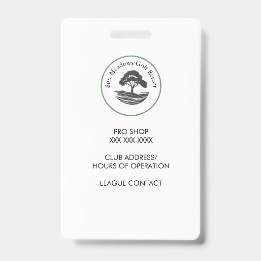 Golf Course Press & Guest Access Badge バッジ (裏面)