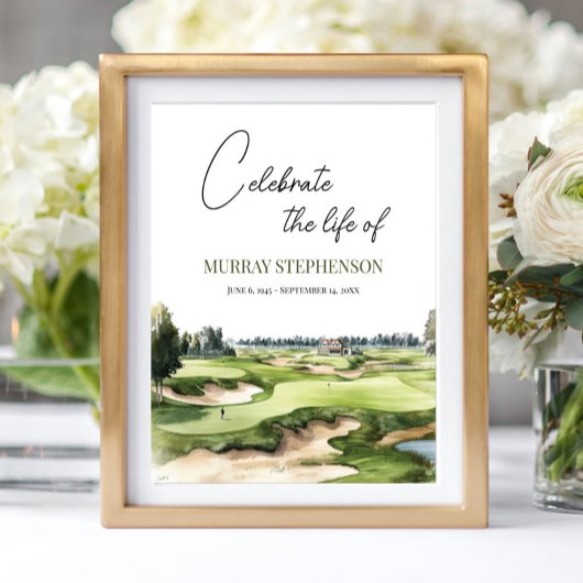 Golf Course Welcome to Celebration Of Life ポスター