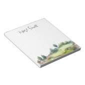 Golf course with Name gifts for golfer ノートパッド (アングル)