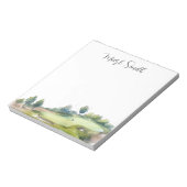 Golf course with Name gifts for golfer ノートパッド (回転)