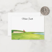 Golf Course with your name ノートカード (正面/裏面インサイチュ)