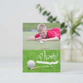 Golf Create your own thank you card ポストカード (スタンド正面)