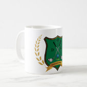 GOLF Crest with Laurelリースとモノグラム コーヒーマグカップ (正面左)