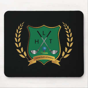 GOLF Crest with Laurelリースとモノグラム マウスパッド
