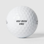 'Golf Crush Vibes' Playful Flirty Fun Valentine's ゴルフボール (正面)