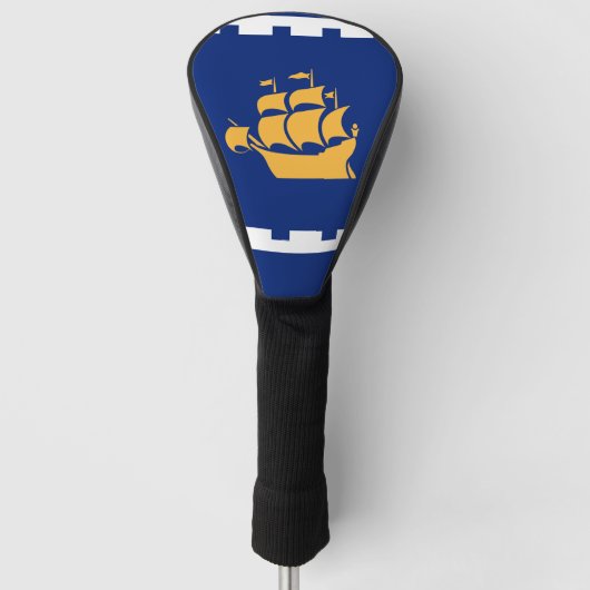 Golf Driver Cover with Flag of Quebec City, Canada ゴルフヘッドカバー (正面)