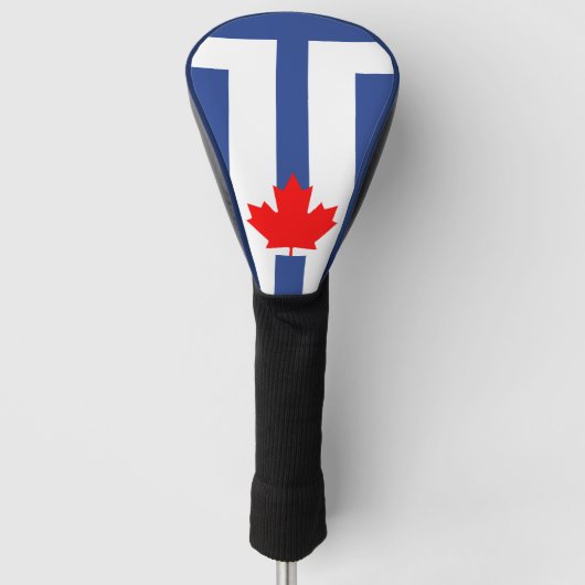 Golf Driver Cover with Flag of Toronto, Canada ゴルフヘッドカバー (正面)