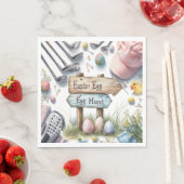 Golf Easter eggs balls and flower and equipment スタンダードランチョンナプキン (インサイチュ)