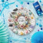 Golf Easter eggs balls and flower and equipment ペーパープレート (パーティー)