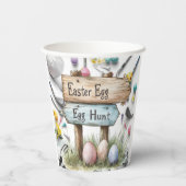 Golf Easter eggs balls and flower and equipment 紙コップ (裏面)