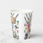 Golf Easter eggs balls and flower and equipment 紙コップ (右)