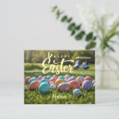 Golf Easter Holiday for golfer シーズンポストカード (スタンド正面)