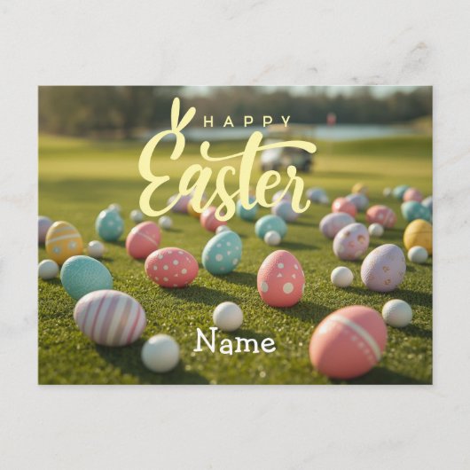 Golf  Easter Holiday for golfer  シーズンポストカード (正面)