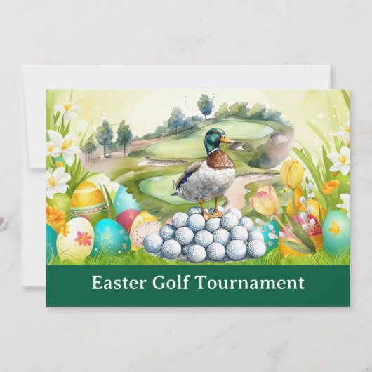 Golf Easter to golfer PARTY invitation  招待状 (正面)
