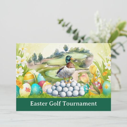 Golf Easter to golfer PARTY invitation  招待状 (スタンド正面)