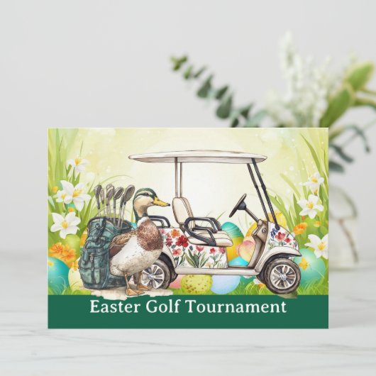 Golf Easter to golfer PARTY invitation  招待状 (スタンド正面)