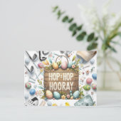 Golf easter with golf equipment design for golfer ポストカード (スタンド正面)