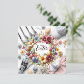 Golf easter with golf equipment with flower シーズンカード (スタンド正面)