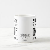 Golf Education Golfer Personalized コーヒーマグカップ (中央)