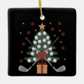 Golf Equipment Christmas Tree Christmas Golf セラミックオーナメント (正面)