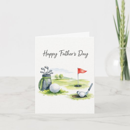 Golf Father's Day Card for Father & Husband カード (正面)