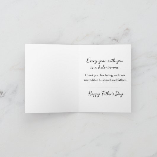 Golf Father's Day Card for Father & Husband カード (内部)