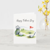 Golf Father's Day Card for Father & Husband カード (黄色い花)