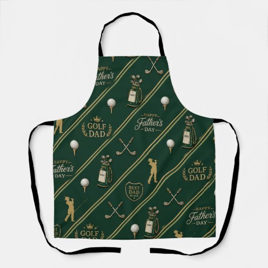 Golf Father's Day for Dad Golfer エプロン (正面)